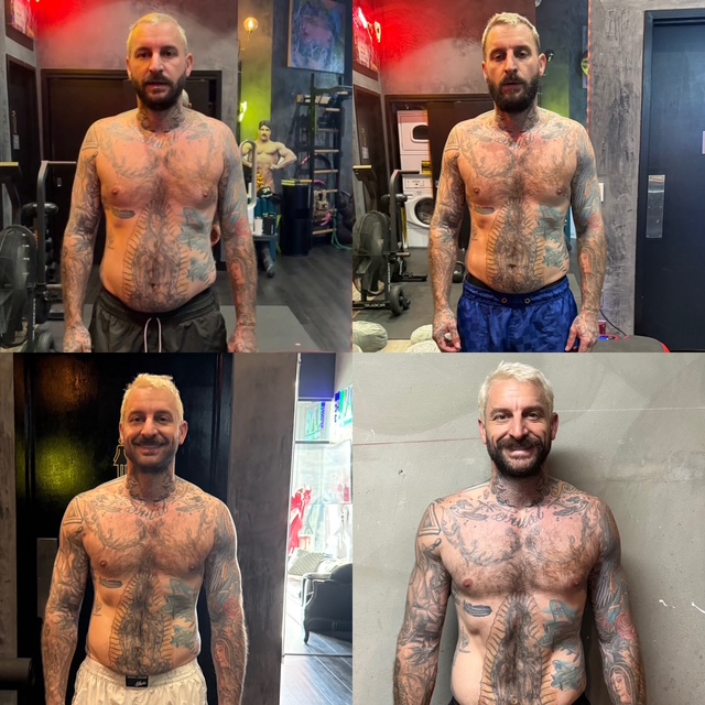Dom's transformation — before and after